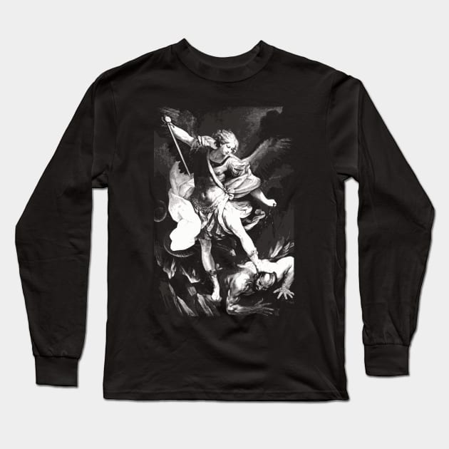 Saint Michael Archangel Angel Long Sleeve T-Shirt by Beltschazar